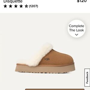 UGG Disquette Women's Brown Slippers with Cream Lining